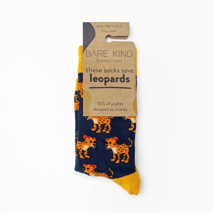 Leopard Socks | Bamboo Socks | Navy Socks | African Socks