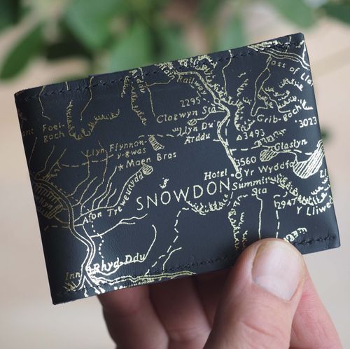 Snowdonia Map Leather Card Holder