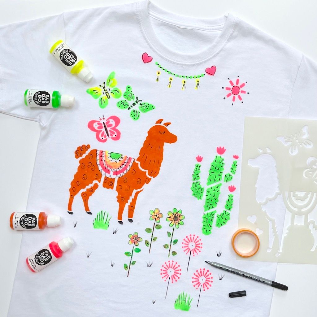 Llama T-shirt Painting Craft Kit