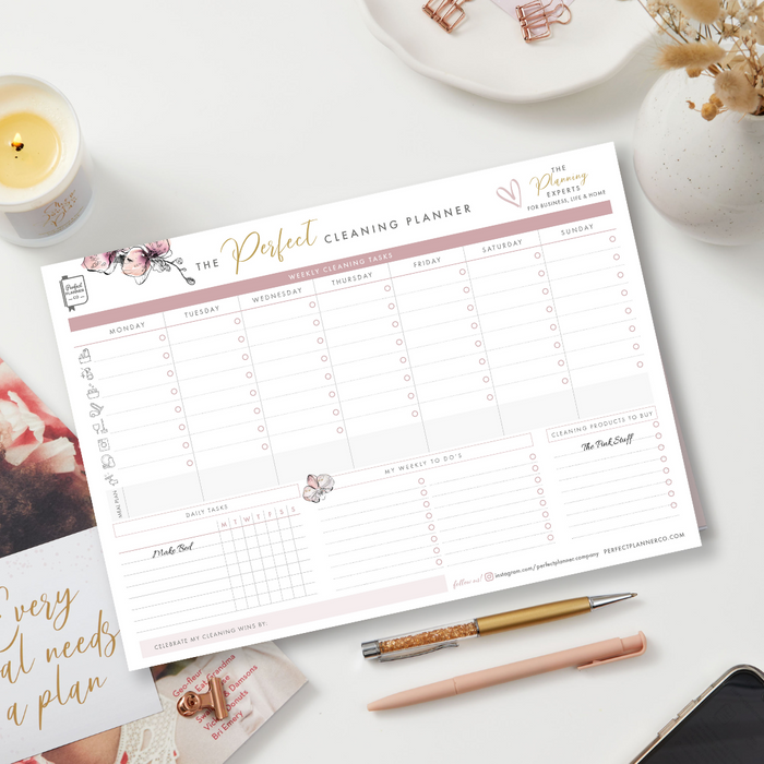 Cleaning Planner Desk Pad