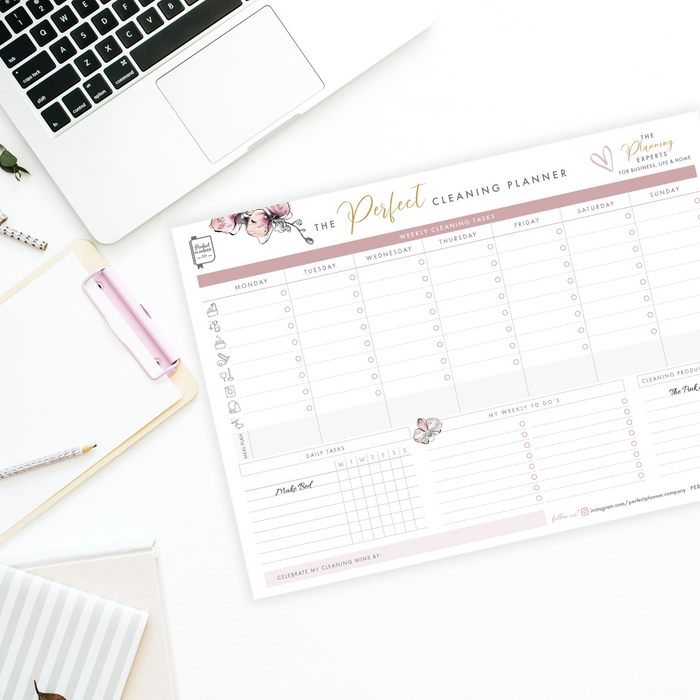 Cleaning Planner Desk Pad