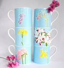 Floral fine bone china mugs, made in England