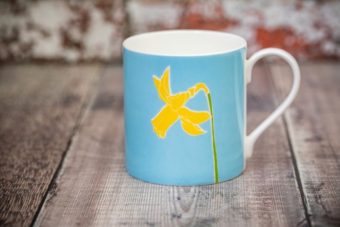 'Daffodil' fine bone china mug made in England