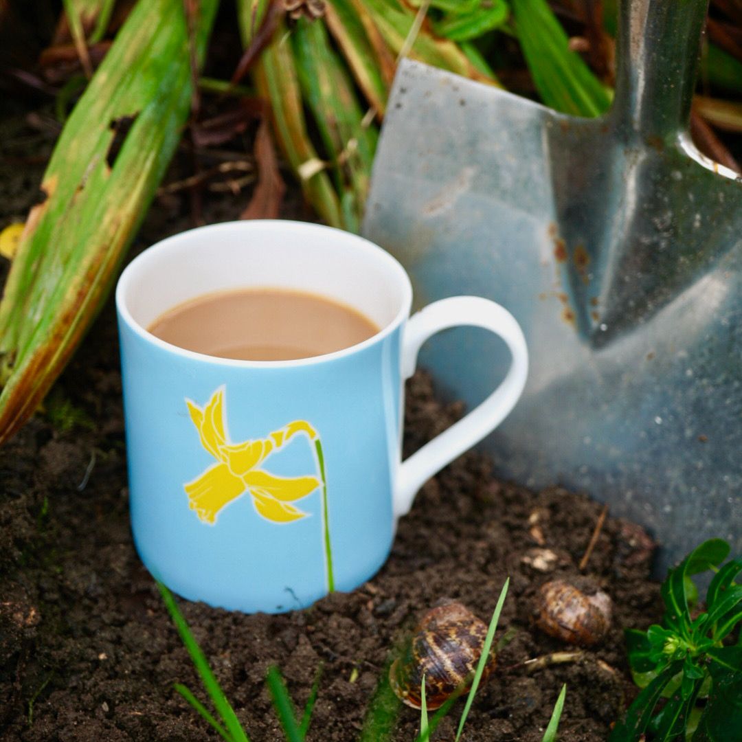 'Daffodil' fine bone china mug made in England