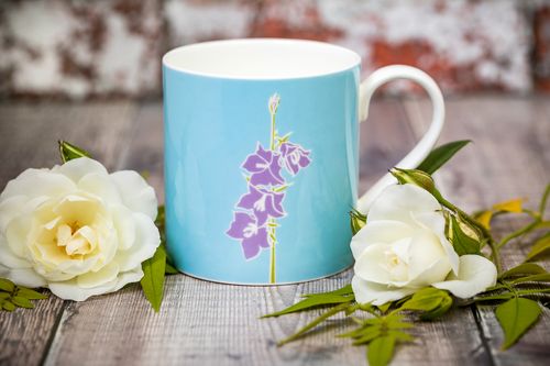 'Campanula' fine bone china flower mug made in England