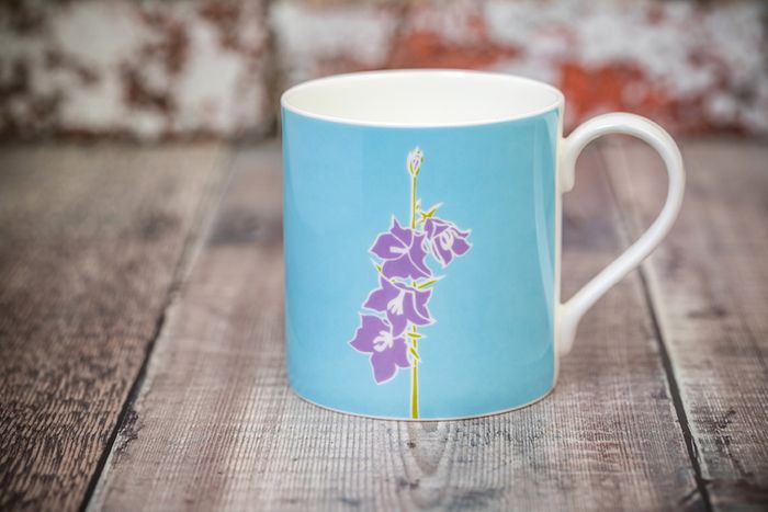 'Campanula' fine bone china flower mug made in England