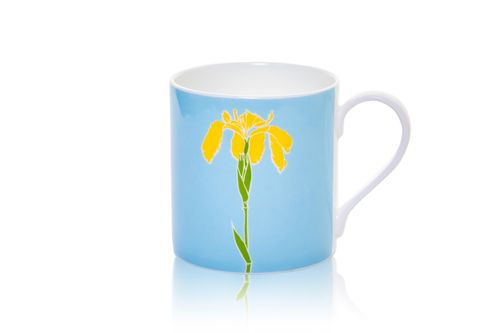 'Iris' fine bone china flower mug made in England