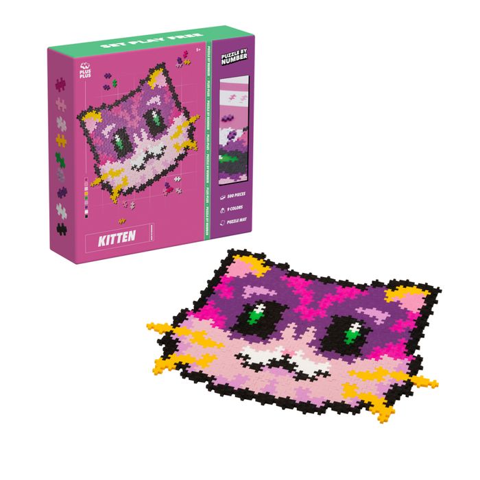Plus-Plus Puzzle by Number Puppy& Kitten