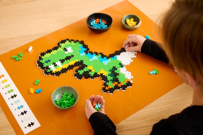 Plus-Plus Puzzle by Number Dino