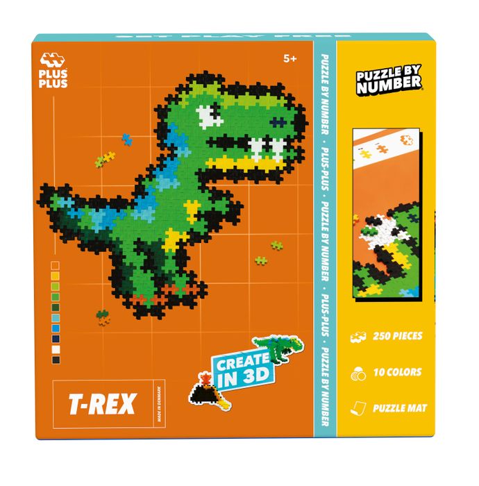 Plus-Plus Puzzle by Number Dino
