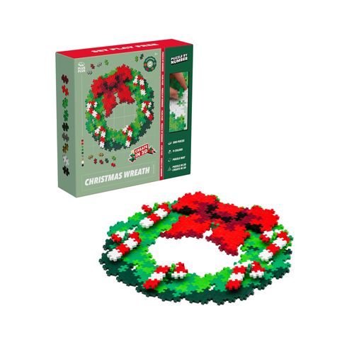 Plus-Plus Puzzle by Number Christmas Wreath