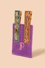 Narrow Jewelled Hair Clips  Floral Vines in Turquoise & Mustard