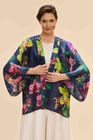 Kimono Jacket - Exotic Evening in Ink