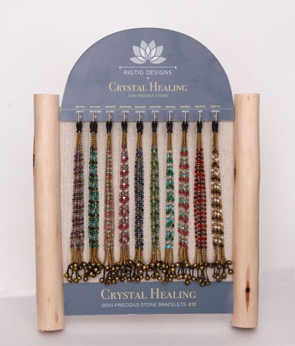 Crystal Healing Bracelet Display