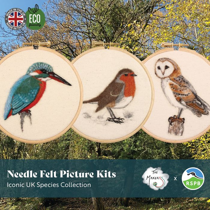 RSPB Needle Felt Picture Kits - 'The Iconic UK Species Collection'