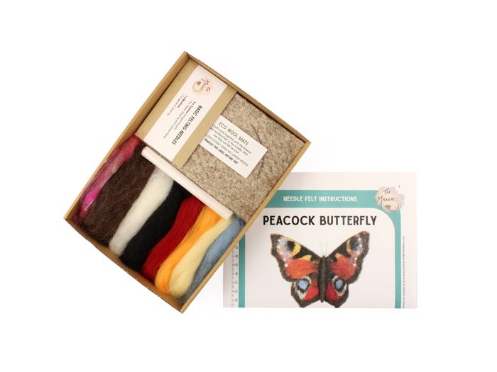 Peacock Butterfly Small Needle Felt Kit