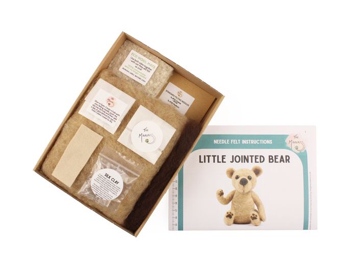 Little Jointed Bear Small Needle Felt Kit