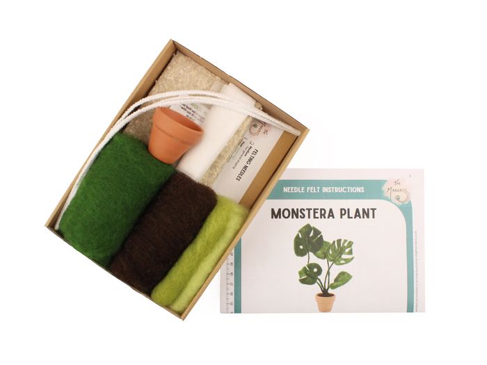 Monstera Plant Small Needle Felt Kit