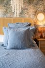 Stonewash Cotton Cornflower Blue Bedspread