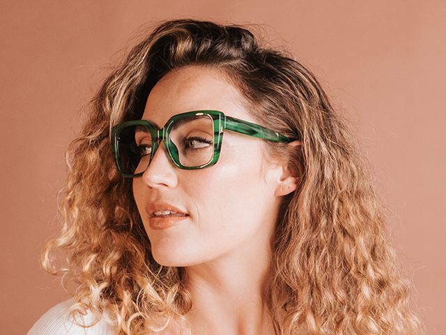 Reading Glasses 'Deirdre' Green Marble