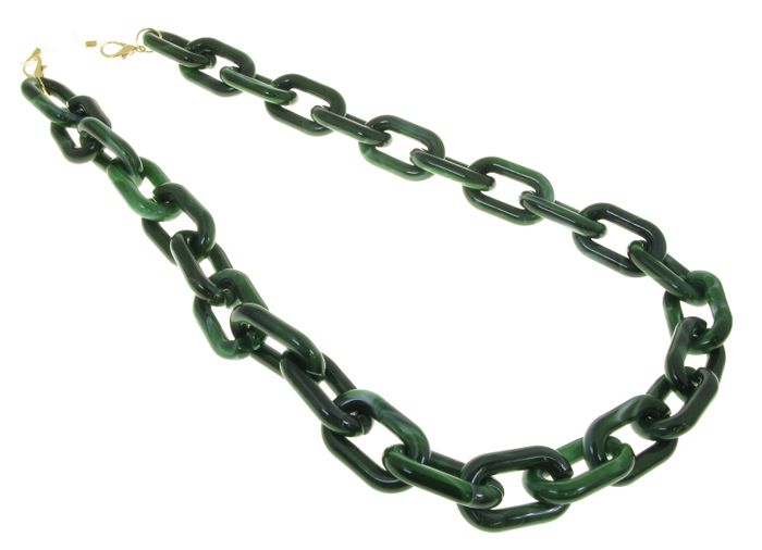 Glasses Chain 'Chunky Oval' Green Marble