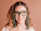 Glasses Chain 'Chunky Oval' Green Marble
