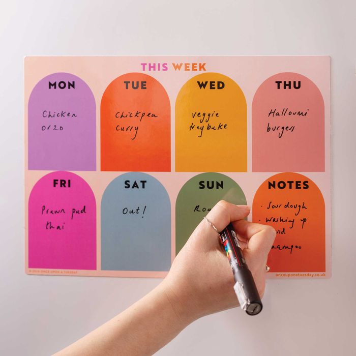 Magnetic Rainbow Arches Weekly Planner | Fridge Magnet Planner