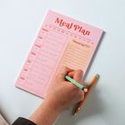 Weekly Meal Planner & Shopping List Pad | Pink & Red