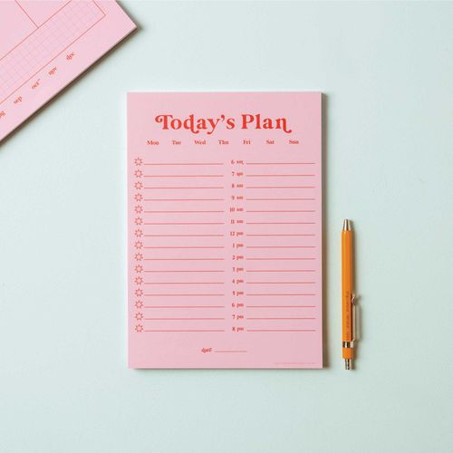 Daily Planner Pad | Pink & Red