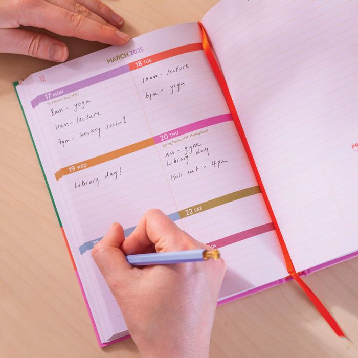 2025 Diary | A5 Hardcover Week to view | Cabana Stripe
