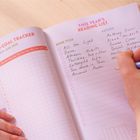Academic Year Diary 2024-2025 | A5 Hardcover | Pink and Red Arches