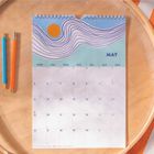 2025 Year Calendar | Tidal Waves | A4