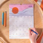 2025 Year Calendar | Tidal Waves | A4