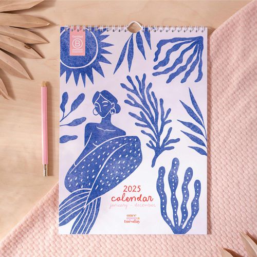 2025 Year Calendar | Ocean Mermaid | A4