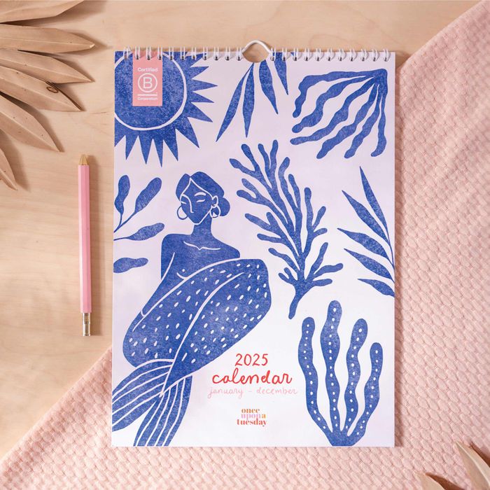 2025 Year Calendar | Ocean Mermaid | A4