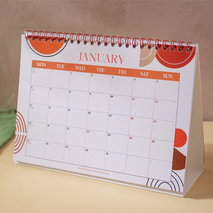 2025 Desk Calendar | Abstract Boho