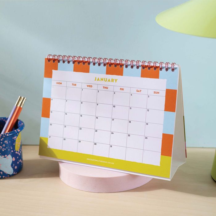 2025 Desk Calendar | Checks & Stripes