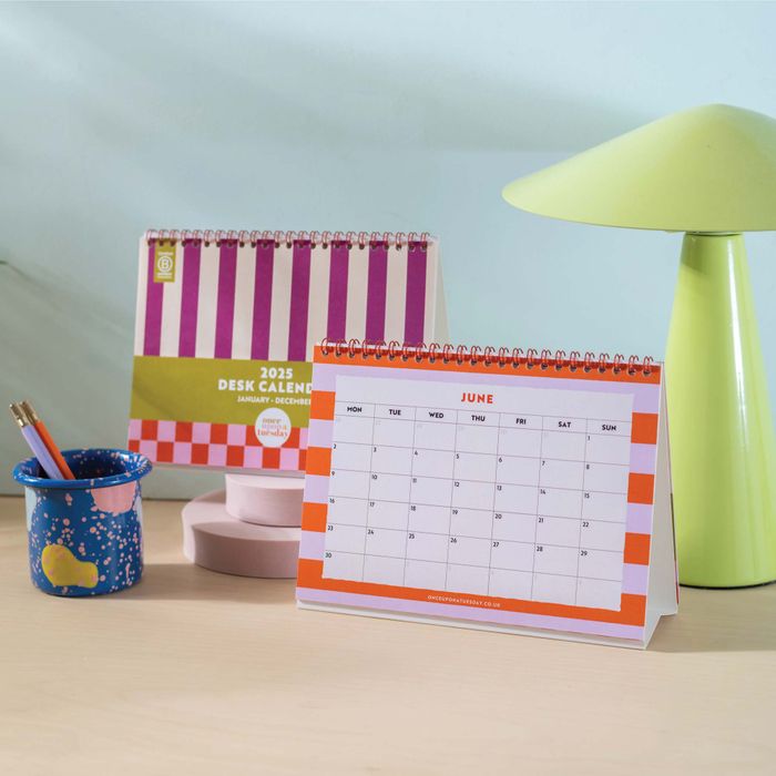 2025 Desk Calendar | Checks & Stripes