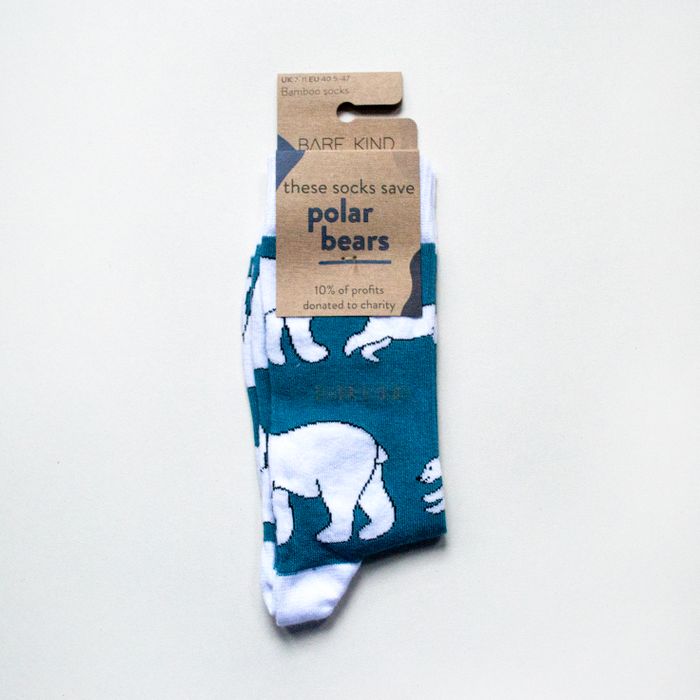 Polar Bear Socks | Bamboo Socks | Light Blue Socks