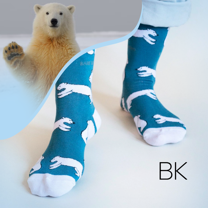 Polar Bear Socks | Bamboo Socks | Light Blue Socks