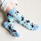 Puffin Socks | Bamboo Socks | Light Blue Socks