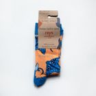 Ray Socks | Bamboo Socks | Coral Orange Socks | Ocean Socks