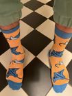 Ray Socks | Bamboo Socks | Coral Orange Socks | Ocean Socks