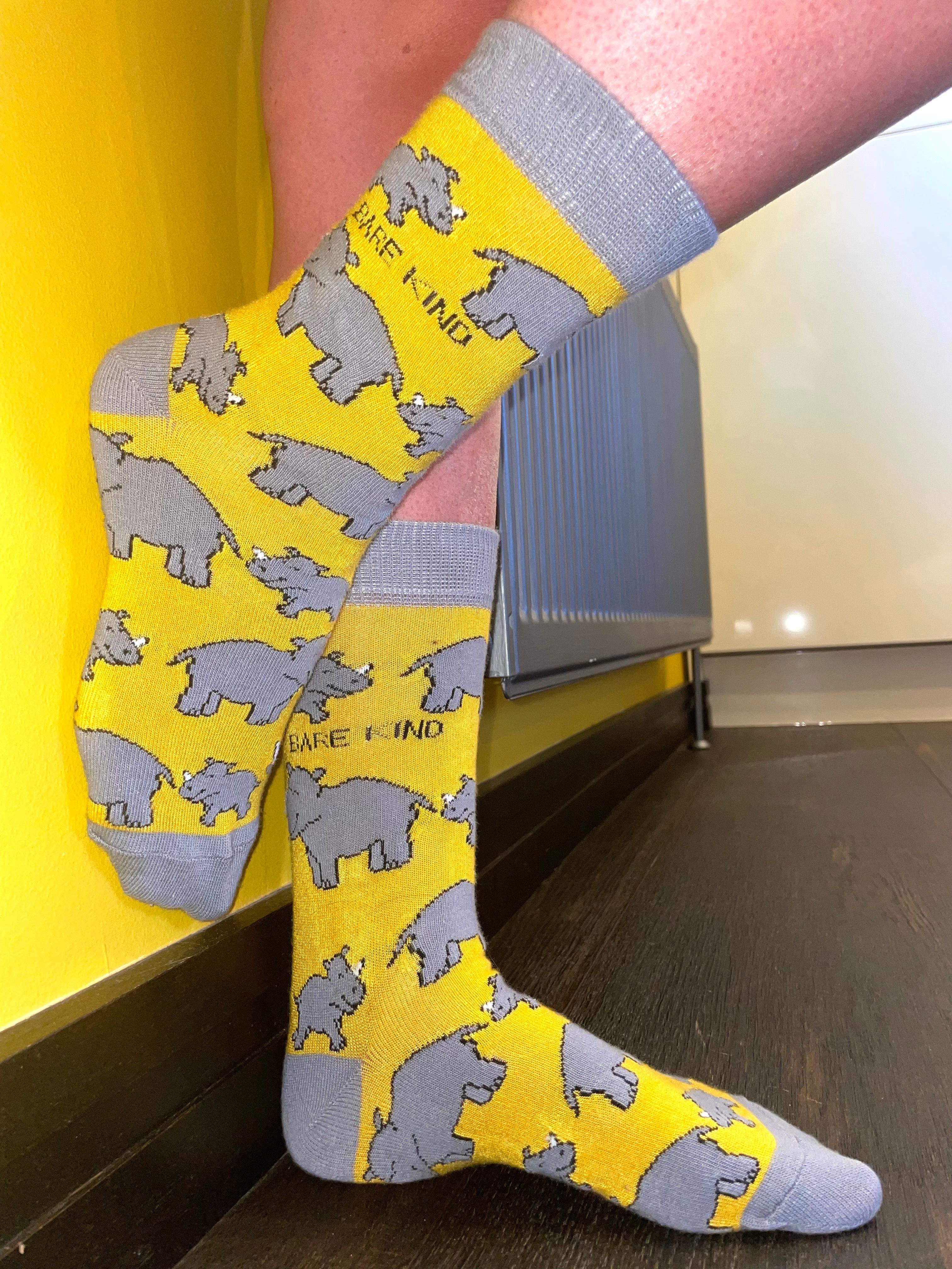 Rhinos Socks | Bamboo Socks | Mustard Yellow Socks