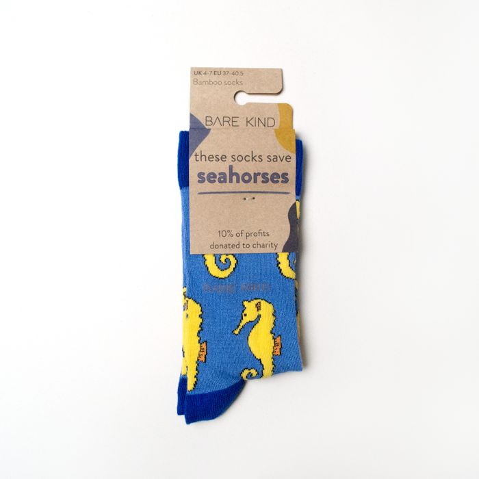 Seahorse Socks | Bamboo Socks | Light Blue Socks