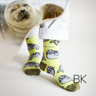 Seal Socks | Bamboo Socks | Summery Green Socks