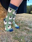 Sheep Socks | Bamboo Socks | Green Socks | Farm Socks