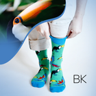 Toucan Socks | Bamboo Socks | Vibrant Green Socks