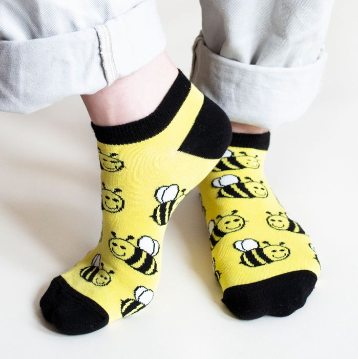 Bee Socks | Trainer Socks | Yellow Socks | Bright Socks