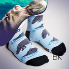 Hippo Socks | Bamboo Socks | Blue Socks | Safari Socks